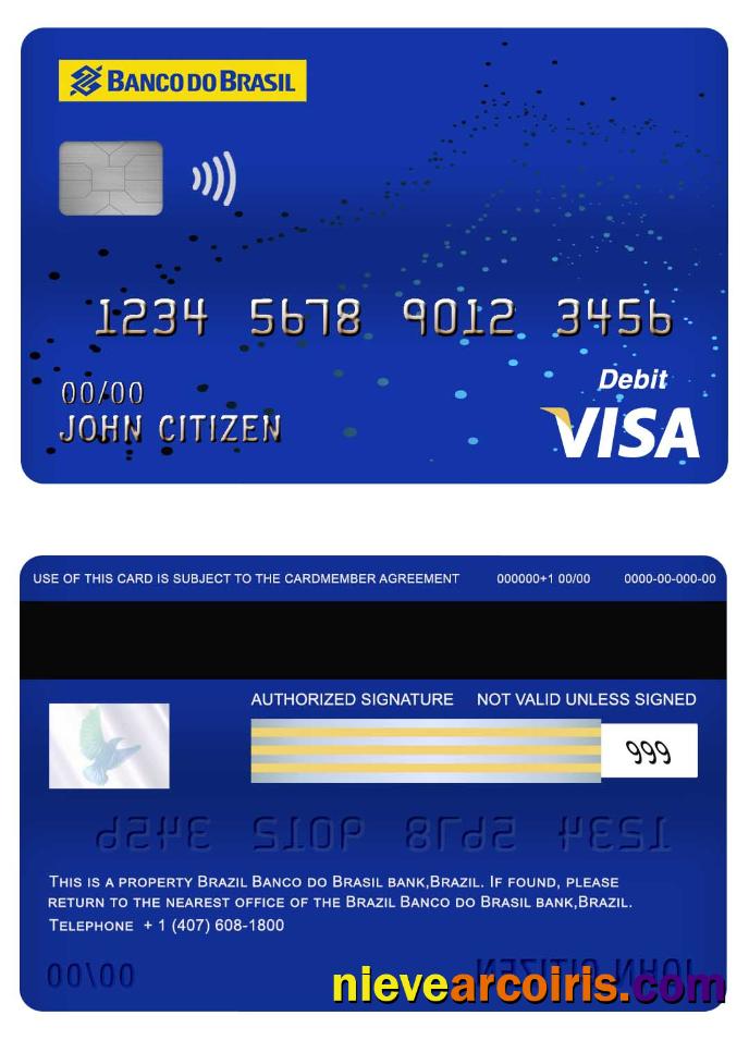 Brazil Banco do Brasil bank visa debit card